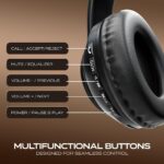 NB01 Lite Wireless Bluetooth Headphones 5.3 | Over Ear Headset with 40mm Drivers, Deep Bass, Noise Reduction, 12H Talktime, 10H Playtime, Built-in Mic, Foldable Design (Black) - Image 2
