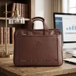BONZA Leather Laptop Briefcase Bag for Men & Women | 15.6 Inch Padded Laptop Messenger Bag with 3 Compartments, Top Handles & Multiple Pockets | Office, Business, Travel & Work Bag - Image 6