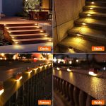 Geek Lab Plastic Waterproof LED Solar Powered Deck Stair Outdoor Light for Railing, Wall Garden,Pathway, Backyard, Patio, and Balcony Decoration (4) - Image 5