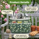 ORTIZA® Gardening Tool Storage Bag Portable Garden Tool Organizer with 8 Pockets Wide Mouth Design for Outdoor Gardening and Household Use - Image 3
