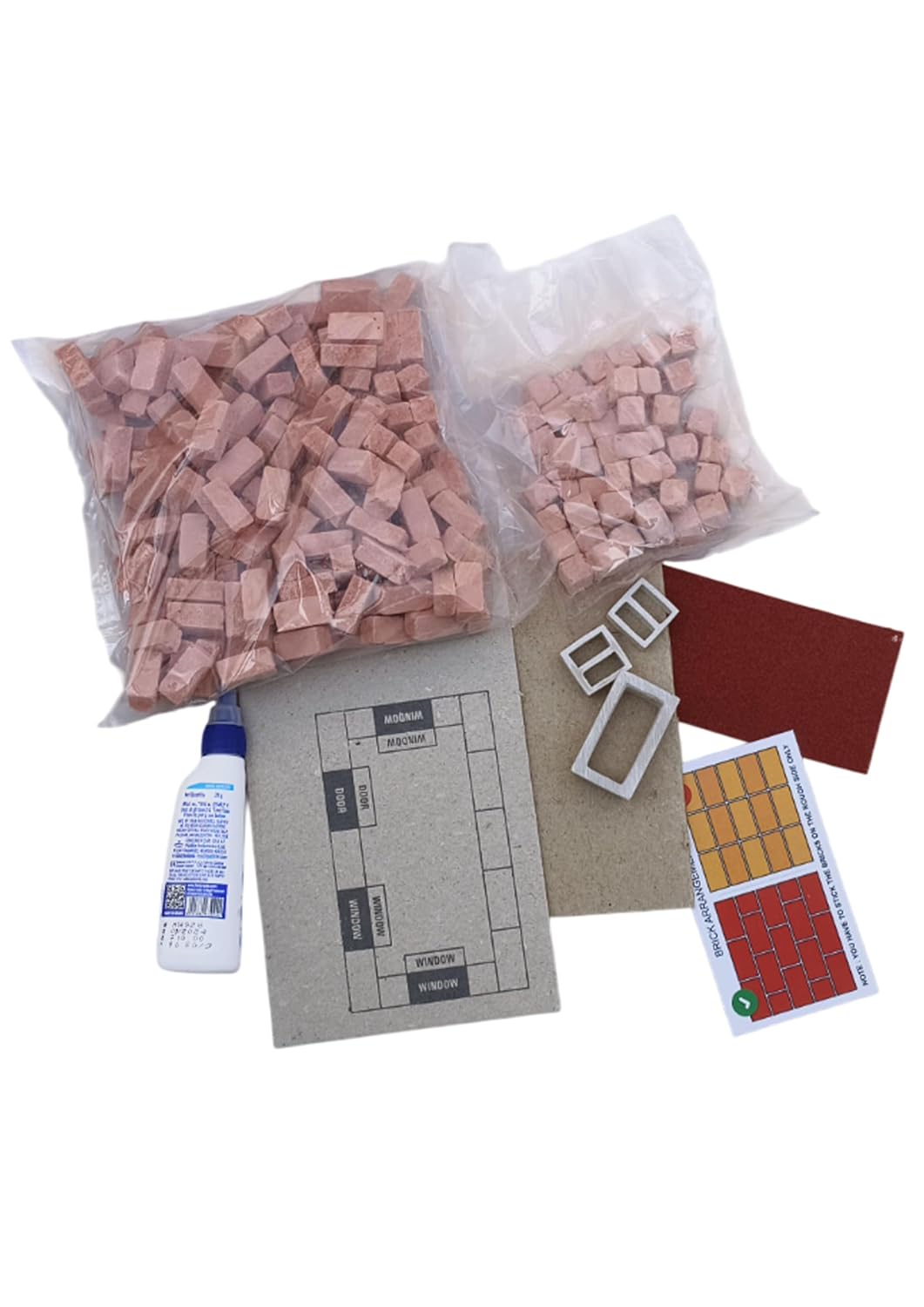 71s103NJkJL._SL1500_.jpg kraft kala Mini Brick Building Kit, DIY Construction House Model Set with Bricks, Educational Construction Toy - Image 1