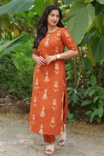 GoSriKi Kurta Set for Women Viscose Printed | Kurti Set for Woman | Kurta Pant Set Women | 2 Piece Set Womens | Round Neck Elbow Length Sleeve Regular Fit Stylish Ethnic Outfit Clothing - Image 3