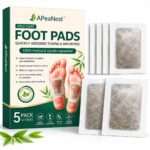 Detox Foot Patches Overnight Bamboo Vinegar, Herbal Detox Foot Pads with Ginger, Foot Detox Pads for Sleep & Relaxation, Acupoint Foot Patches for Stress Relief, Natural Foot Care for Men & Women