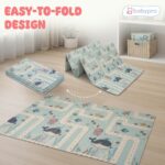 BabyPro 5mm Reversible Baby Playmat, 5 x 4 ft Foldable Mat, Jungle Galaxy | Waterproof, BPA-Free XPE Foam, Non-Toxic Bounce-Back Cushion, XL - Image 5