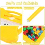 Kidoyz Magnetic Dot Drawing Board for Kids | Montessori Magpad Doodle Board with Magnetic Beads, Stylus Pen & 12 Double-Sided Activity Cards | Alphabet & Writing Practice Learning Toy - MBoard - Image 3