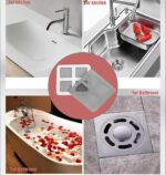 ASHA R Home Sink Drain Strainer Mesh Stickers - 10 Pack | Disposable Self-Adhesive Hair Catcher for Bathroom & Kitchen | Clog Preventer | Sink Filter for Wash Basin, Shower & Drain Cover - Image 7