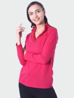 London Hills Women's Cotton Regular Fit Tshirt Full Sleeve Zipper Tshirt T-Shirt Full Sleeves - Image 3