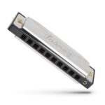 Juarez JRZ10HM Key C Diatonic Blues Harmonica 10 Hole 20 Tones with Case, Mouth Organ for Beginners, Students, Kids & Professionals, Silver - Image 3