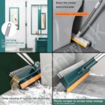Rushwak 3 in 1 Long Handle Bathroom Cleaning Brush with Wiper, 180° Rotate for Floor/Toilet Cleaning (Multicolor) - Image 6