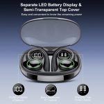 Wireless Earbuds, Bluetooth 5.4 Headphones Sport, Over Ear Buds With ENC Noise Cancelling Mic, 48H, Wireless Earphone With Earhooks, Stereo Deep Bass, IP7 Waterproof Headset for Workout, Black (Black) - Image 6