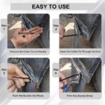 Automotive Nylon Cable Tie Fastener Kit – 50pcs Universal Car Zip Tie Buckle Clips for Bumper, Fender, Door Panel, Trim & Engine Splash Shield Retainer, Heavy-Duty Snap Fit Design (50pcs) - Image 4
