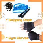 BULLAR 16Kg Home Gym Set With 3 Feet Straight Rod and 2 Pieces Dumbbell Rods, Gym Combo & Home Workout Equipments with PVC Weights Plates - Image 5