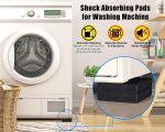 Square Anti Vibration Pads for Fridge, Washing Machine Stand Support – Furniture Rubber Vibration Isolation Pads | Noise & Shock Absorbing | Floor Protection | Pack of 4 (100 x 100 x 12mm) - Image 2