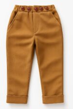 Boys Kids Formal Suspenders Outfit Set – 5-Piece Party Dress with Khaki Trousers, Black Shirt, Suspenders, Bow Tie & Cap | Suit Set For Baby Boy - Image 3