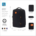 Reroute Travel Backpack & Rucksack | Fits 15.6-16 Inch Laptop | 27L Lightweight Nylon Daypack with Shoe Compartment & Luggage Strap - Image 4