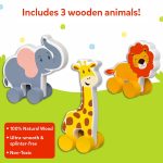 Skillmatics Wooden Animal Toys on Wheels, Wooden Toys for Kids | Imaginative Play for Babies & Toddlers, Educational Gifts for Infants 9 Months to 3 Years - Image 2