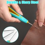 Store2508 Candle Punch Wicking Needle Set of 3 for Candle Making | Stainless Steel Wick Threading Tool | Ergonomic Rubber Handle | DIY Crafts Soap Wax Mould Tool - Image 6