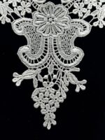 White,Vintage Dyeable Hand Crafted Embroidered Rayon Neck Lace Patch | material for Lace Jewelry,Scrap Book,Suits,Shirts,Dresses Qty 1 piece ,Used As Trims,Borders,Designer Embroidery Patch,Applique,Sewing Supplies,DIY Art & Craft . - Image 5