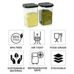 VOLTURI Air Tight Containers for Kitchen Storage (Pack of 6, 1200 ML), Kitchen Storage Box, Airtight Container Set, Fridge Storage Containers for Pulses, Cereals, Grains, Fruits, Vegetables - Image 3