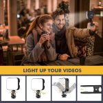 LED Video Light, Mini Selfie Light Clip-on Ring Light for Phone Laptop Tablet and Computer Dimmable Fill Lamp for Conference Zoom Call Photography Makeup Picture