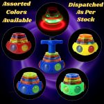 Spinning Lattu Toy with LED Lights Music Rotating Top Educational Kids Birthday Gift Pack of 1 - Image 3