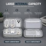 SaleOn 8.3x5 Inch Tech Pouch Organizer with 1 Year Warranty – Portable Storage Organizer for USB Cable, Charger, Earphone, Power Bank, Hard Disk & Digital Gadgets, Travel Mobile Bag for Men - Image 2