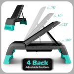leikefitness Multifunctional Aerobic Deck with Cord Workout Platform Adjustable Dumbbell Bench Weight Bench Professional Fitness Equipment for Home Gym (Black) | with Cord and Adjustable Dumbbell & Weight Bench, Fitness Equipment for Workout Home Gym - Image 4