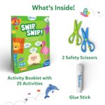 Skillmatics Paper Scissor Activity Book Snip Snip 25 Fun Cutting & Creative Activities for Preschoolers 2 Child-Safe Scissors Fine Motor Skills Craft Kit for Kids Ages 3, 4, 5, 6, 7 Multicolour - Image 2