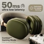 GOBOULT Fluid X Headphones Bluetooth Wireless 60H Playtime, 40mm Bass Driver,Zen ENC Mic,Type-C Charging,Gaming Mode, BTv 5.4, Made in India, Headphones Wireless with mic (Pine Green) - Image 5