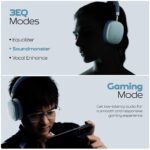 Zebronics Silencio 200T Wireless Headphones, Hybrid ANC 48dB, Upto 100Hrs Playback, 40mm Drivers, Dual Mic ENC, BT v6.0, Gaming Mode, Dual Pairing, Touch Controls, App Support, AUX, Blue - Image 6