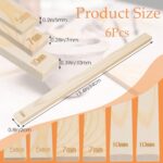6Pcs Clay Rolling Pin, Clay Tools, Rolling Pin for Craft Ideal for Handmade Pottery Shaping, DIY Clay Artwork, Pastry Baking Molding and Creative Handicraft Making - Image 2