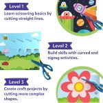 Skillmatics Scissor Skills Activity Book - Snip Snip, 25 Fun Cutting & Creative Activities for Preschoolers, 2 Child-Safe Scissors, Fine Motor Skills Craft Kit, Gifts for Kids Ages 3, 4, 5, 6, 7 - Image 4