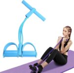 KLIMET Pull Reducer Training Bands Resistance Pedal Exerciser | 4 Tube Body Puller for Home Workout, Yoga & Crossfit | Arm, Leg, Tummy & Full Body Exercise Equipment for Men & Women - Image 7