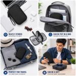 BKK Travel Organizer Pouch for Men | Gadget Organizer Bag with Cable Organiser, Charger Pouch, Tech Accessories Storage, Power Bank Case, Mobile Accessories & Travel Essentials Organizer - Image 4