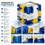 AEXONIZ TOYS 3D Magic Puzzle Cube | Transparent Handheld Marble Run, Brain Teaser Game for Kids & Adults, Focus Skill Development Educational Toy - Image 5