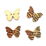 Wooden Butterfly Shape Buttons 2 Hole Sewing Buttons for Fashion/Replacement/Decorative/Jackets/Kurtis and Also Used DIY Art and Craft item (712 - Wooden TIGER BUTTERFLY Buttons 24 pcs) - Image 4