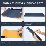 SEASPIRIT Double side Non-Slip Desk Pad Waterproof PVC Leather Table Protector Large Mouse Pad, Easy Clean Laptop Writing Mat for Office /Home (Brown+Gray, Pack of 1) (60*35, Navy blue and Yellow) - Image 6