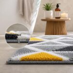 Roseate Mosaic Super Soft (40x60 cm) Microfibre 2000 GSM Bath Mat Super Absorbent Anti-Skid Door Mats for Home/Bathroom Mat/Bedroom/Kitchen/Floor Mat (Grey) Pack of 1 - Image 5