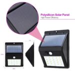 Solar Light Outdoor Waterproof Motion Sensor Lights Wall Night Light with 2 Modes, IP65 Rating for Fence Garage Yard Step Stair. - Image 3