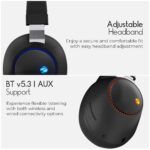 Zebronics Duke (2026 Upgrade) Wireless Headphone, BT v5.3, Upto 60 hrs Playback, 40mm Drivers, Deep Bass, ENC, Gaming Mode, Dual Pairing, LED Lights, Media/Volume Control, Call Function (Black) - Image 7