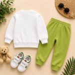 COZIE Baby Boys & Girls Hosiery Cotton Full Sleeve T-Shirt and Jogger Pant Set, Dinosaur Print Soft Comfortable Casual Wear Clothing Set - Image 2