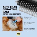 MalsiPree Pet Grooming Brush for Dogs/Cats,2 in 1 Deshedding Tool & Undercoat Rake Dematting Comb for Mats,Reduces Shedding by Up to 95%,Great for Short to Long Hair Small Large Breeds - Image 3