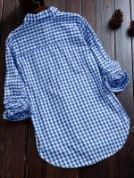 OOMPH! Women Checked Smart Casual Shirt | Women’s Gingham Check Shirts | Full Sleeve Button-Down Casual Westernwear for Women | Smart Fit Office Wear Top - Image 7