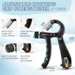 Finger Strengthener & Hand Gripper Combo with Counter Meter – Hand Strength Gripper & Finger Gripper for Forearms Exercise Equipment & Arms Workout - Image 8