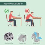 RUBOXA Ergonomic Laptop Stand for Desk - Elevated Computer Stand With Nonslip Tabs - Prevents Shoulder, Back and Neck Pain and Overheating (Silver) - Image 4