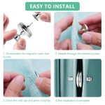 12 Pairs Curtain Magnets, Magnetic Curtain Clips Closure No Sewing Prevent Light Leaking, Closed Curtains Closure Button Buckle Curtains Holder Clips for Home Bedroom Office Draperies - Image 3