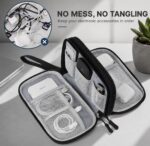 BKK Travel Organizer Pouch for Men | Gadget Organizer Bag with Cable Organiser, Charger Pouch, Tech Accessories Storage, Power Bank Case, Mobile Accessories & Travel Essentials Organizer - Image 8