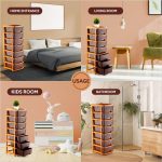 7XL Plastic Modular Drawer System for Home, Office, Hospital, Parlor, School, Doctors, Home and Kids, Product Dimension When Asembeled (30Cmx37Cmx105Cm) (Chocolate Brown, 7XL) - Image 6