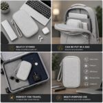 SaleOn 8.3x5 Inch Tech Pouch Organizer with 1 Year Warranty – Portable Storage Organizer for USB Cable, Charger, Earphone, Power Bank, Hard Disk & Digital Gadgets, Travel Mobile Bag for Men - Image 6