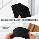 Foldable Silicone Aluminum Holder, Flexible Silicone Phone Stand with Anti-Slip Pad, Portable Rollable Multi-Angle Stand for Phone Tablet Laptop – Bendable & Foldable Home, Office, Travel (1, Black) - Image 2